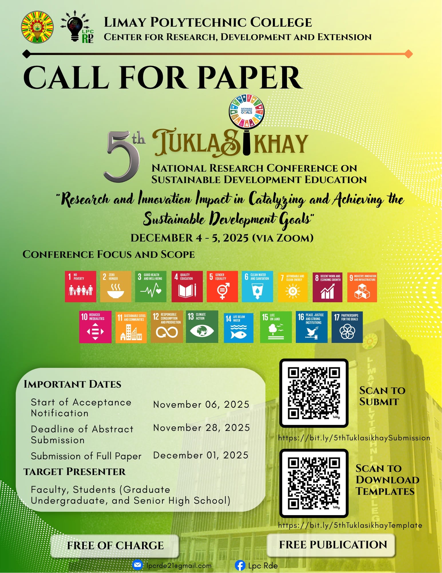 5th Tuklasikhay National Research Conference on Sustainable Development Education