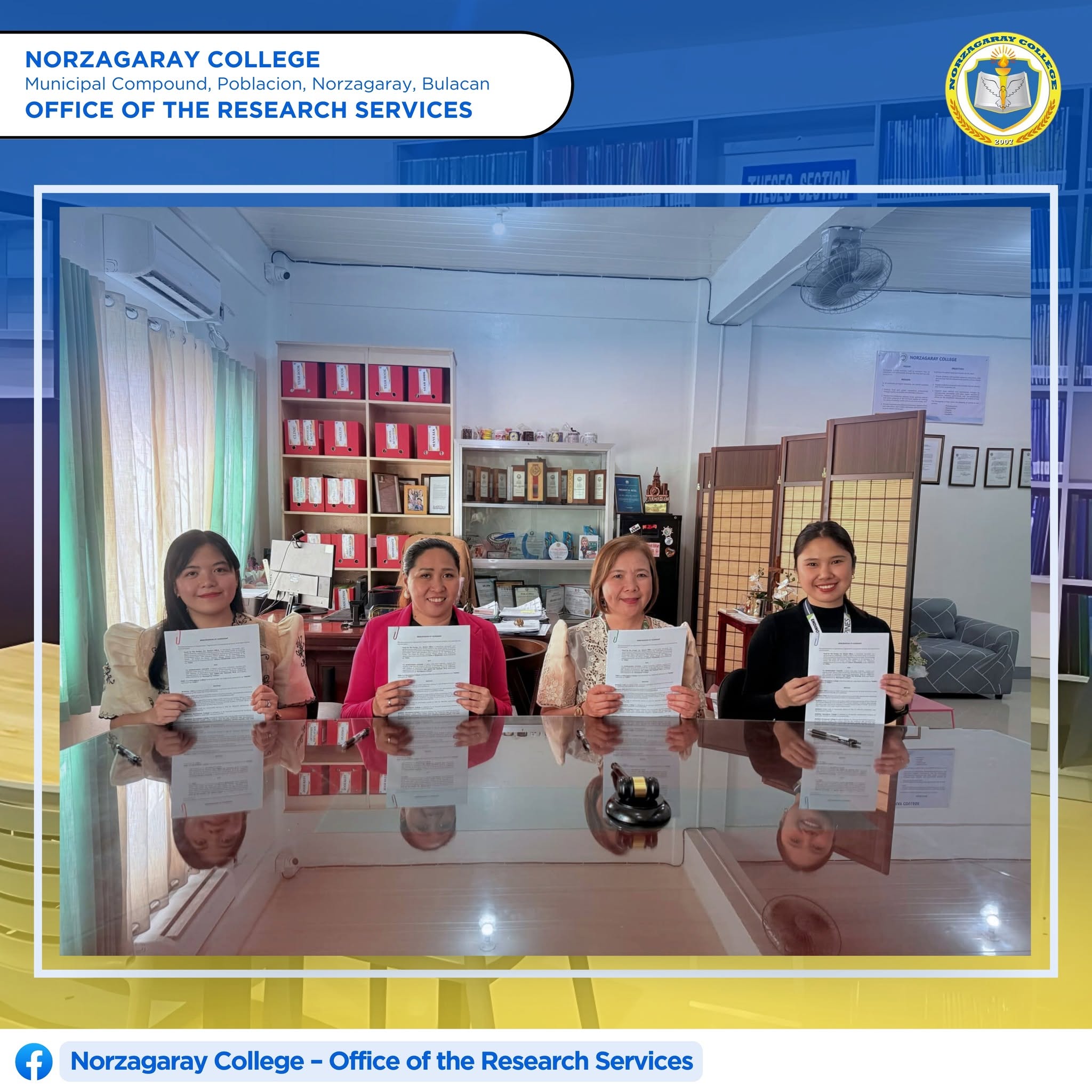 MOA Signing between Food for the Hungry, Inc. (FHBO) and Norzagaray College for Research and Community Development