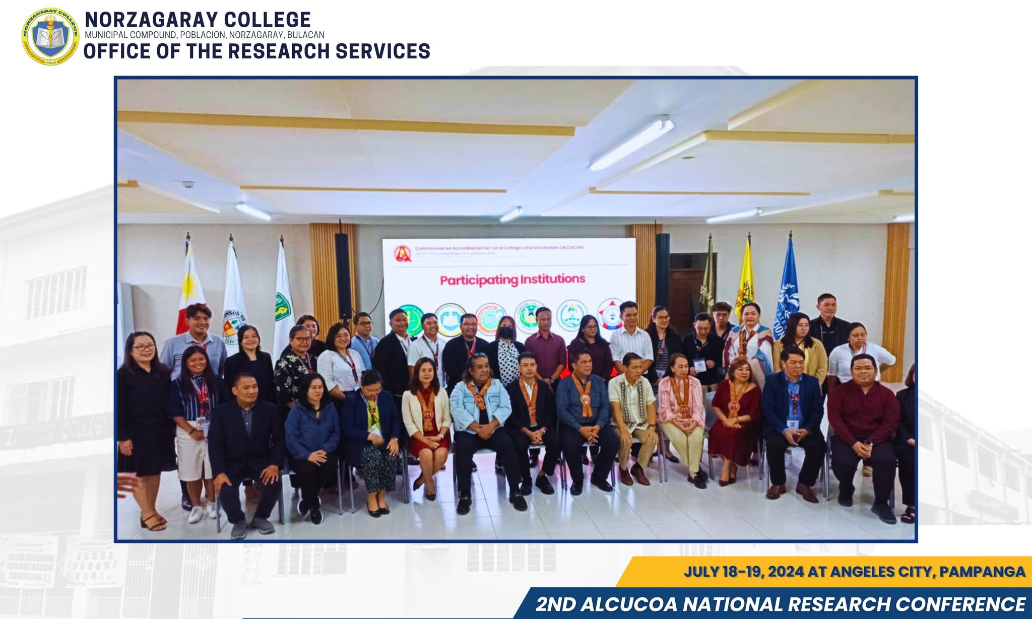 Norzagaray College Research Coordinator Presents at 2nd ALCUCOA National Research Conference 2024