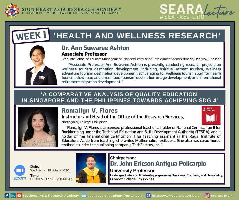 Southeast Asia Research Academy Paper Presentation