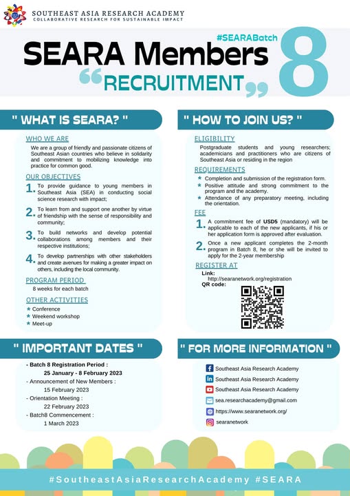 SEARA Batch 8 Registration Now Open