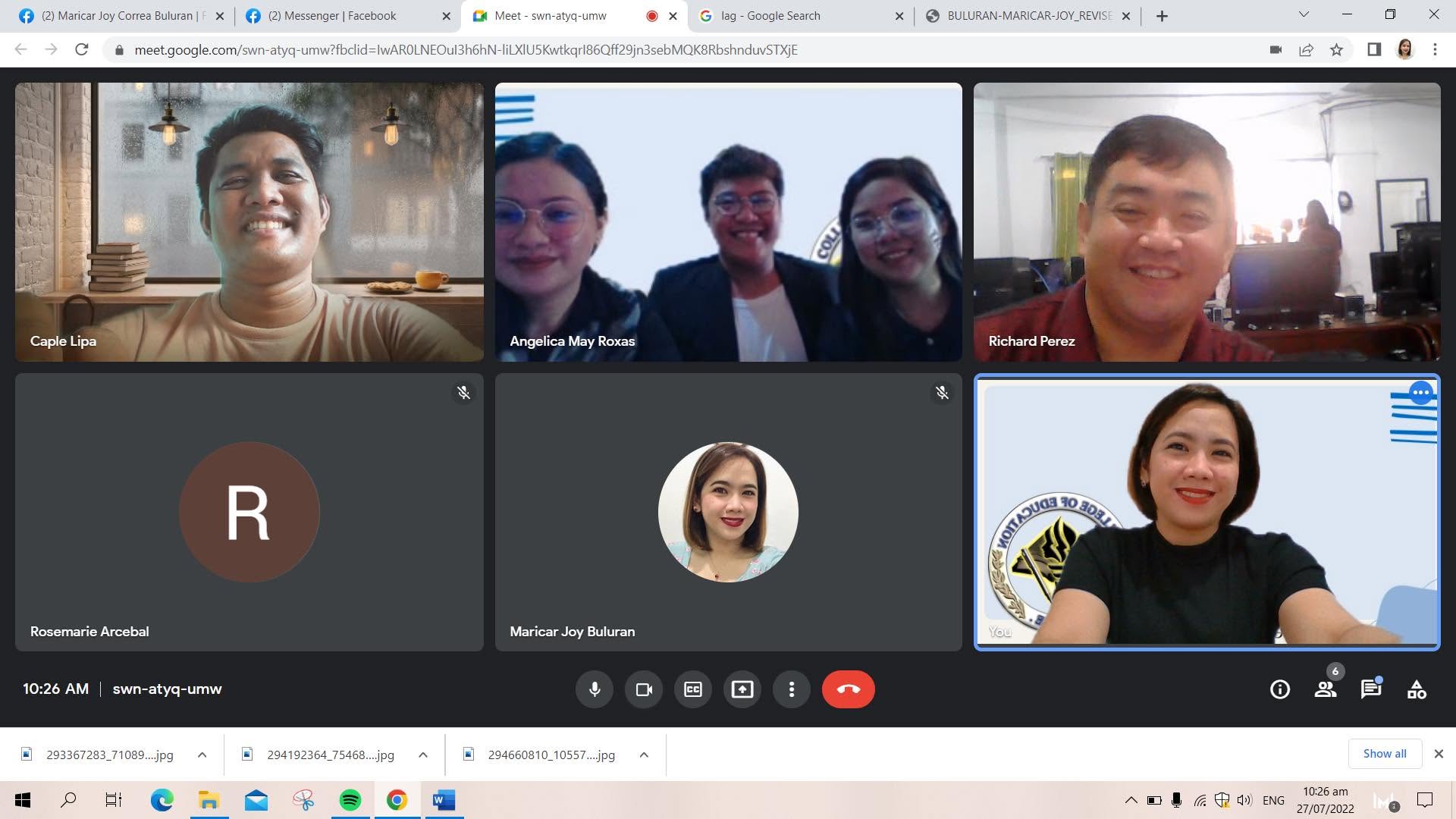 Virtual Thesis Defense of BEED 4B Students