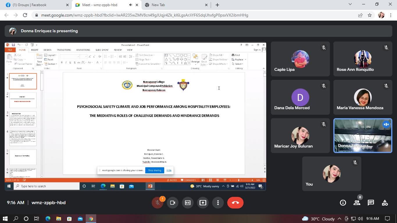 BSHM Virtual Research Defense – Morning Session