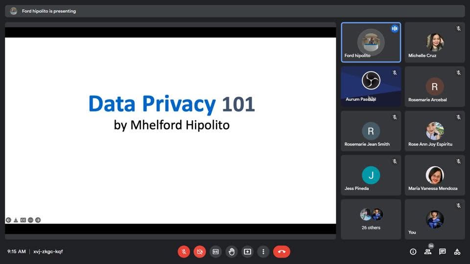 Webinar on the Data Privacy Act