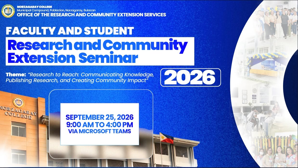 Faculty and Student Research and Community Extension Seminar