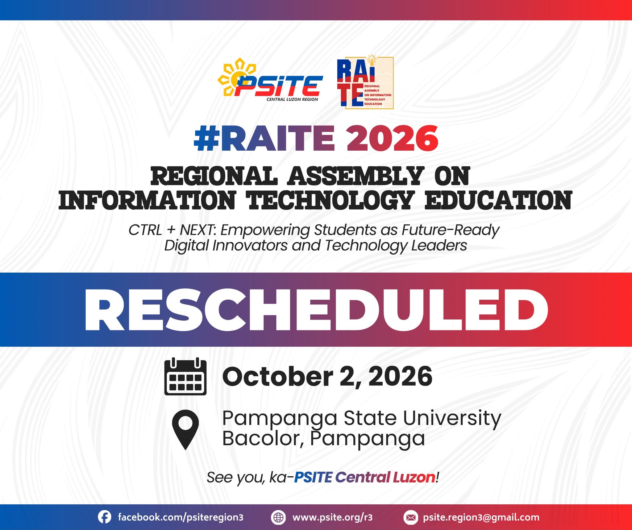 📢 𝐑𝐀𝐈𝐓𝐄 𝟐𝟎𝟐𝟔 | 𝐎𝐅𝐅𝐈𝐂𝐈𝐀𝐋 𝐀𝐍𝐍𝐎𝐔𝐍𝐂𝐄𝐌𝐄𝐍𝐓