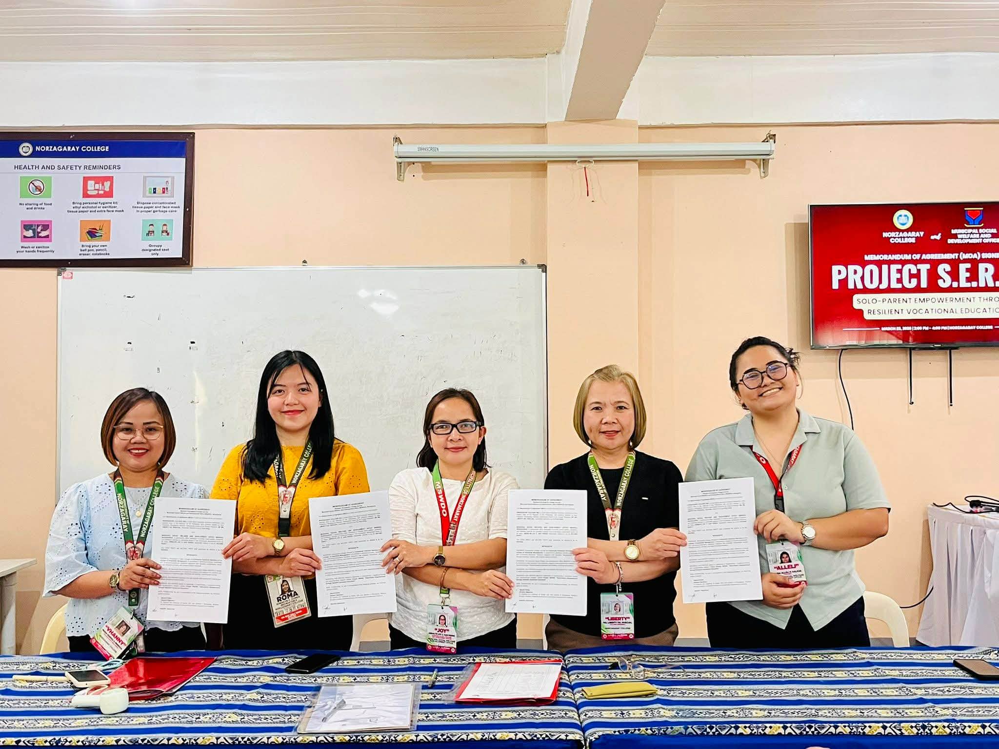 Norzagaray College and MSWDO Seal Partnership for Project SERVE